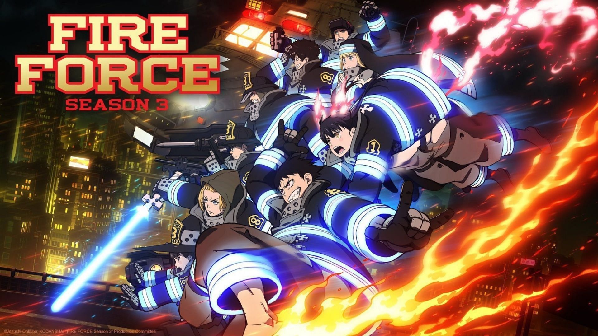 Shonen anime Fire Force (Image via David Production)
